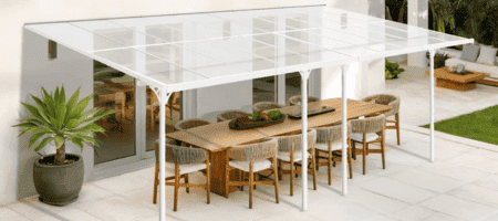 Carport un terases nojumes