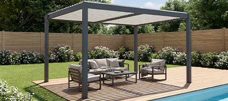 Brīvstāvoša bioklimatiskā pergola